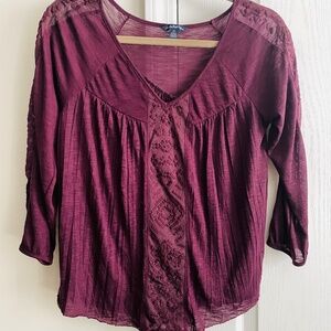 American Eagle Women's Top Plum Size S